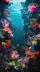 Fototapeta premium Dive into the depths of the mind with a surreal tilt