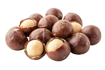 Macadamia nuts isolated png on a transparent background