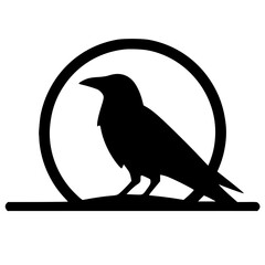 Silhouette of a crow