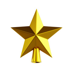 Obraz premium Golden Christmas Tree Star Topper