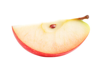 Apple slice isolated png on a transparent background