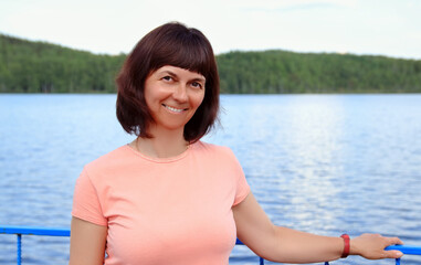 portrait of a woman on vacation
