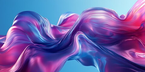 Obraz premium Abstract flowing shapes in vibrant colors.