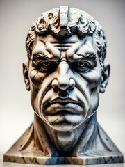 cyclops marble statue isolated on white background