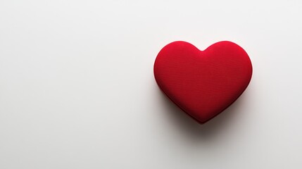 Obraz premium Red Heart Box on White Background