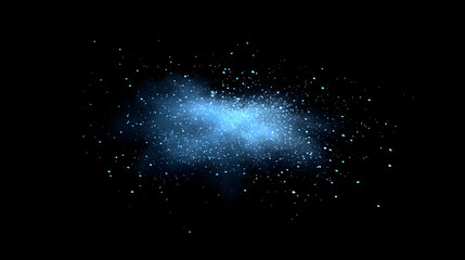 Obraz premium Abstract Blue Sparkles on Black Background Illustration