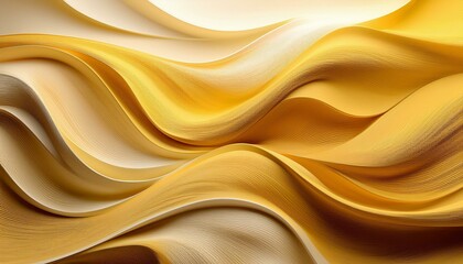 Obraz premium Abstract image of flowing, golden waves. The luxurious texture and warm color palette create a sophisticated and elegant feel.