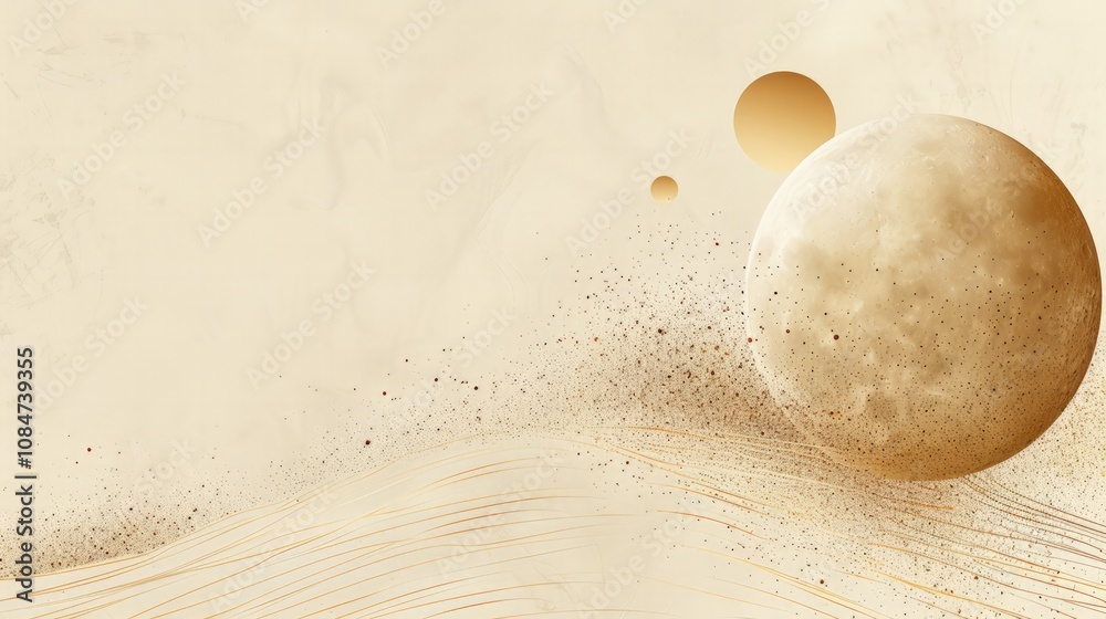Fototapete a banner template featuring a subtle, elegant pattern with a wide white space in the center, providi