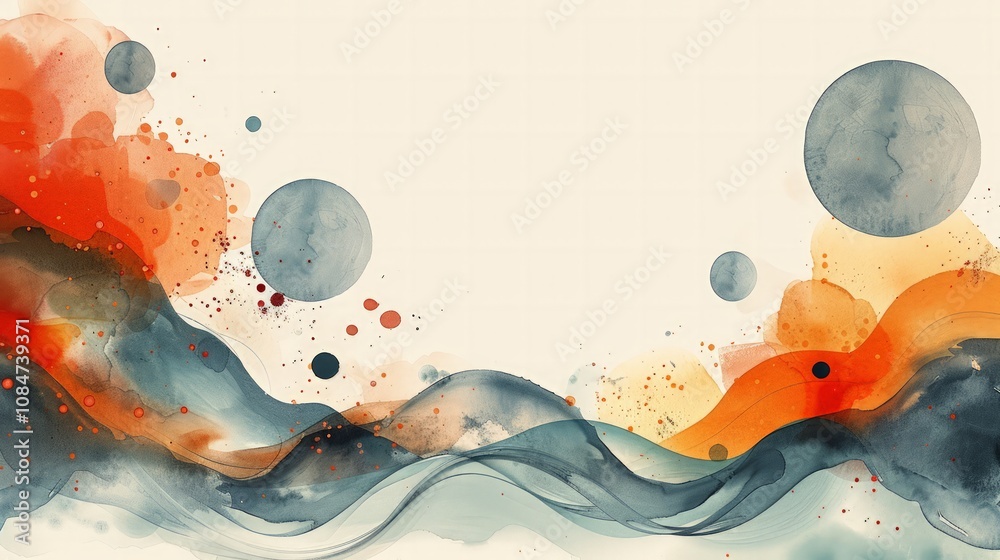 Fototapete a banner template featuring a subtle, elegant pattern with a wide white space in the center, providi