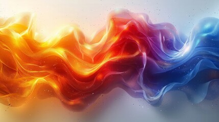 Bold and dynamic banner with a colorful, abstract background and a central white area for text,