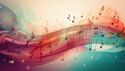 A background or wallpaper on a musical notation theme