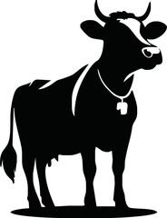 Cow Logo. Cow farm product logo design vector. Vintage Cattle Angus Beef logo