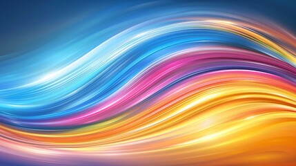 Obraz premium Wallpaper Abstract colorful waves background flowing in a smooth motion