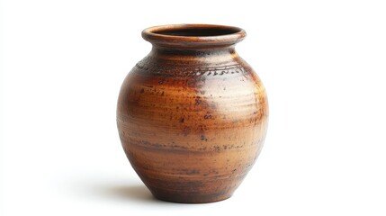 Ceramic vase pottery white background earthenware