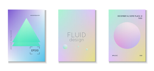 Holographic Design. 3d Background. Hologram Banner. Abstract Poster. Violet Gradient Set. Geometric Memphis Poster. Astronaut Circle Collection. Purple Holographic Design