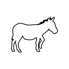 Donkey line icon