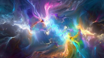 Wallpaper A colorful abstract background displaying swirling smoke pattern