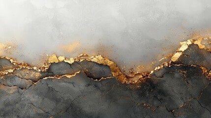 Abstract design featuring a blend of gray and gold textures.
