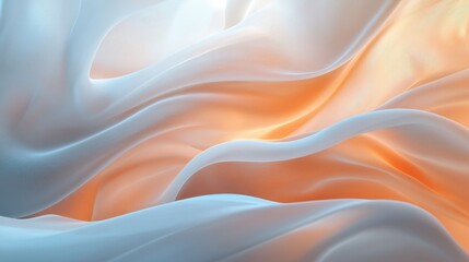 A harmonious blend of soft, flowing forms in gentle hues evokes a sense of fluidity and motion in an abstract arrangement.