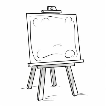 empty art easel drawing style clip art preview