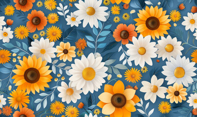 Vintage floral texture art background
