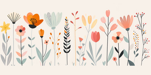 Vintage floral texture art background
