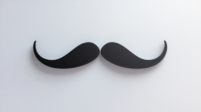 A sleek, mustache-themed poster template ideal for fundraising events, set against a clean white backdrop.