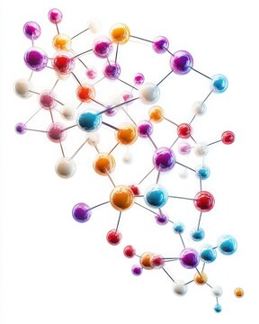 illustration of penicillin's molecular structure with detailed atoms and bonds on a white background, perfect for educational purposes