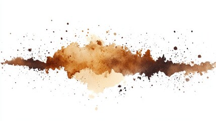 Watercolor of stain backgrounds brown splattered.