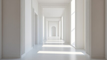 An elegant, customizable poster template with refined borders, ideal for displaying artwork against a clean, white backdrop.