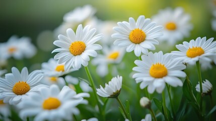 Fototapeta premium Daisies flowers nature daisy.
