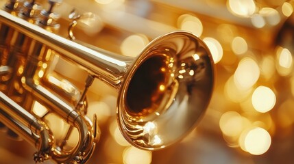 Trumpet music horn gold.