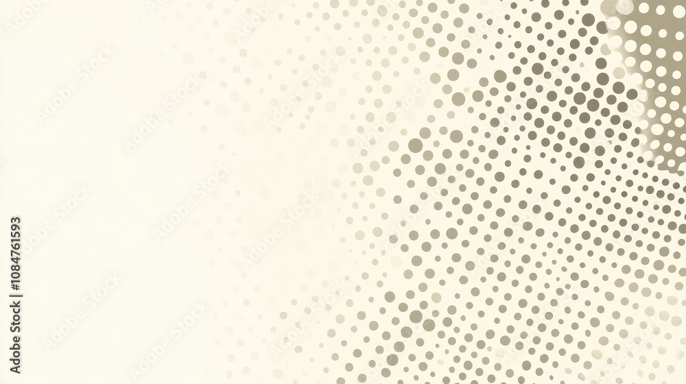 Poster cream background with halftone dotted pattern. the background has a soft cream color and a textured,