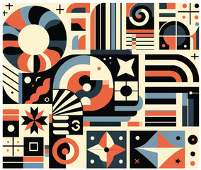 Obraz premium Abstract Background Design, Complex Geometrical Pattern, 2D Vector Illustration