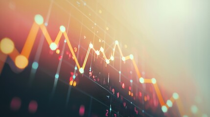 Analyzing stock market trends financial data visualization digital interface modern workspace close-up investment insights