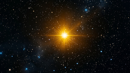 Star in the space, supernova in the universe, flash in the galaxy, illustration. Space backdrop