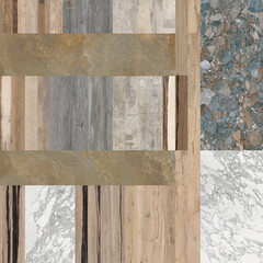 Creative patchwork pattern stone ceramic wallpaper design. Patchwork