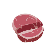 Illustration red meat unique design with blank background