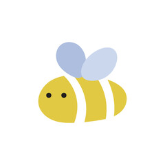 Logo or icon bee fly unique design with blank background