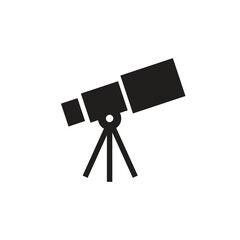 Logo or icon telescope unique design with blank background