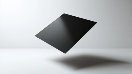 A sleek, modern floating card design with a 3D perspective and shadows, ideal for presentations on a white background.