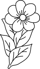 Flower and Leaf outline