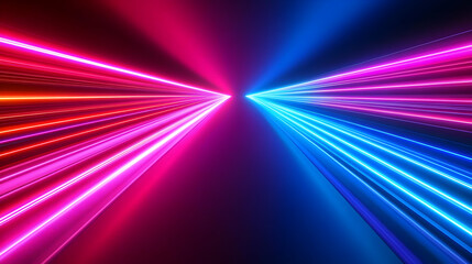 Fototapeta premium Abstract Background with Pink and Blue Neon Lines