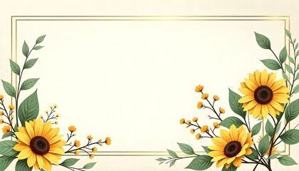 background with sunflowers