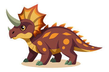  Beautiful dinosaur on vector art illustration