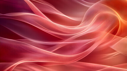 Obraz premium Abstract Background with Wavy Lines in Pink and Red