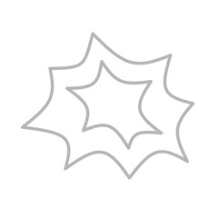  Gray Explosion icon set in thin line style