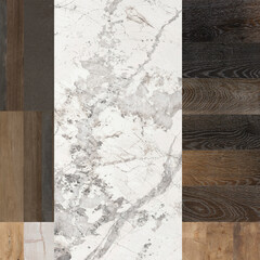 Creative patchwork pattern stone ceramic wallpaper design. Patchwork
