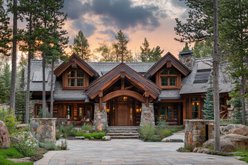 Fototapeta premium Nature-inspired home architecture.