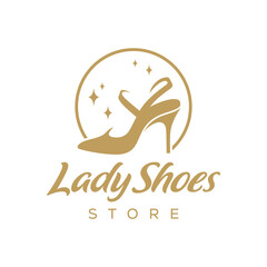  High heels Logo Design Vector Template. Fashion and Feminine logo design template.